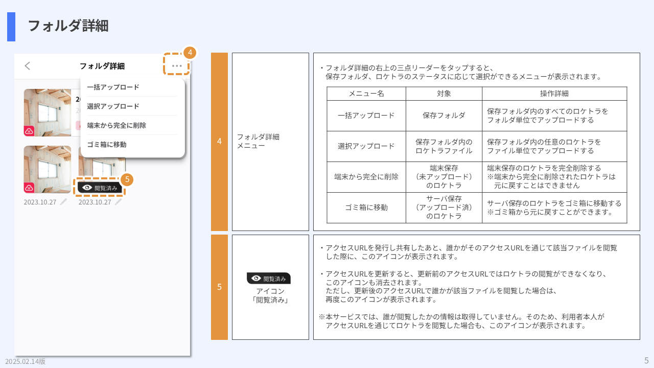 フォルダ詳細